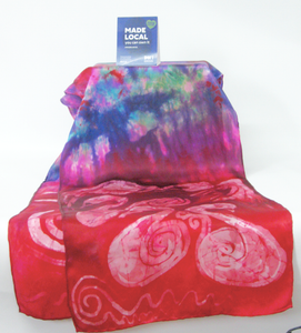 Silk Satin Scarf The Red Children of Lir