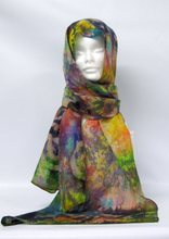 Load image into Gallery viewer, Silk Scarf Celtic Earth Salmon
