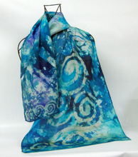 Load image into Gallery viewer, Silk Scarf Celtic Teal Dream

