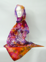 Load image into Gallery viewer, Silk Scarf Light Weight Celtic Cinnamon Pinks
