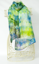 Load image into Gallery viewer, Silk Scarf Celtic Water_corn_blossom
