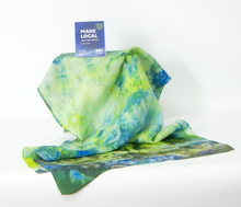 Load image into Gallery viewer, Silk Scarf Celtic Water_corn_blossom
