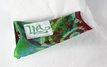 Load image into Gallery viewer, Silk Scarf Celtic Green Apple Forrest
