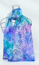 Load image into Gallery viewer, Silk Scarf Celtic Green Lilac
