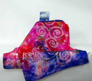 Silk Scarf The Celtic Lilac Magenta Rose Garden