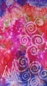 Silk Scarf The Celtic Lilac Magenta Rose Garden