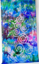 Load image into Gallery viewer, Silk Habotai Scarf Celtic Summer Forrest Garden
