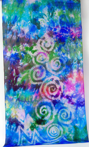 Silk Habotai Scarf Celtic Summer Forrest Garden