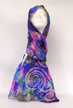 Load image into Gallery viewer, Silk Scarf Celtic Violet Pink Carnival
