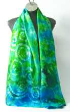 Load image into Gallery viewer, Silk Scarf Celtic Water Green
