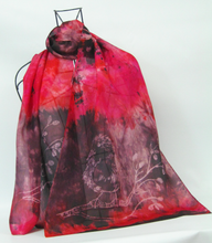 Load image into Gallery viewer, Silk Habotai Scarf The Cranberry Robin
