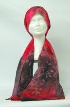 Load image into Gallery viewer, Silk Habotai Scarf The Cranberry Robin
