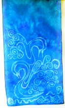 Load image into Gallery viewer, Silk Scarf Light Weight Turquoise Children of Lir
