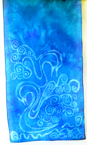 Silk Scarf Light Weight Turquoise Children of Lir