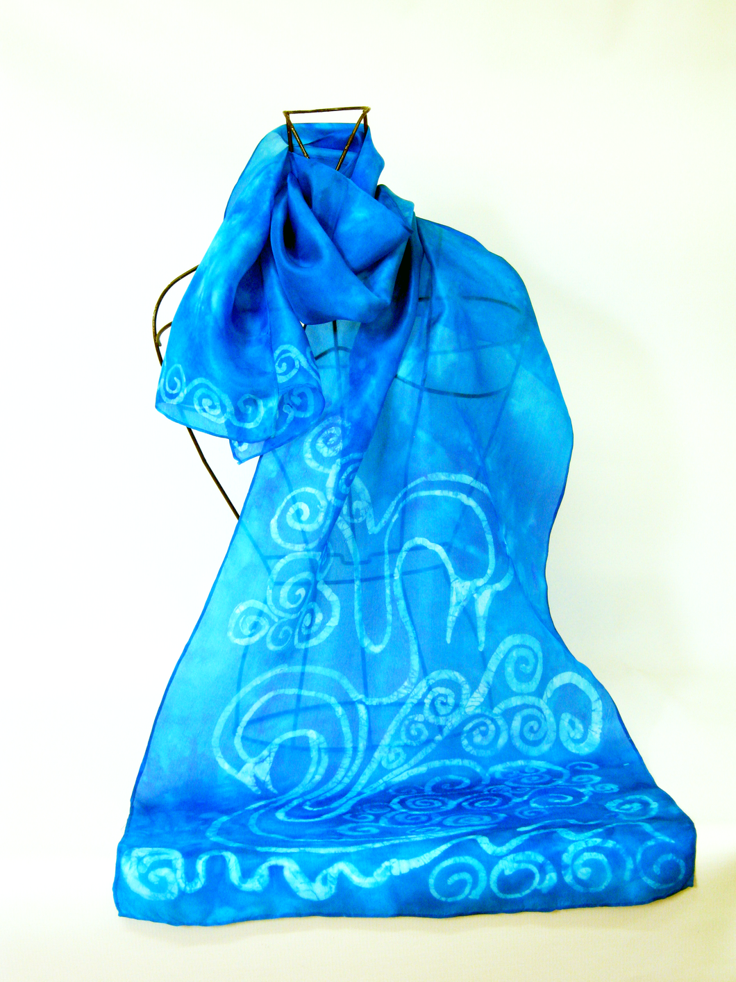 Silk Scarf Light Weight Turquoise Children of Lir
