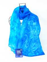 Load image into Gallery viewer, Silk Scarf Light Weight Turquoise Children of Lir
