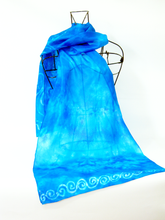 Load image into Gallery viewer, Silk Scarf Light Weight Turquoise Children of Lir
