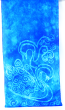 Load image into Gallery viewer, Silk Scarf Light Weight Blue Children of Lir
