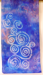 A Silk Scarf Light Weight Celtic Lilac blues
