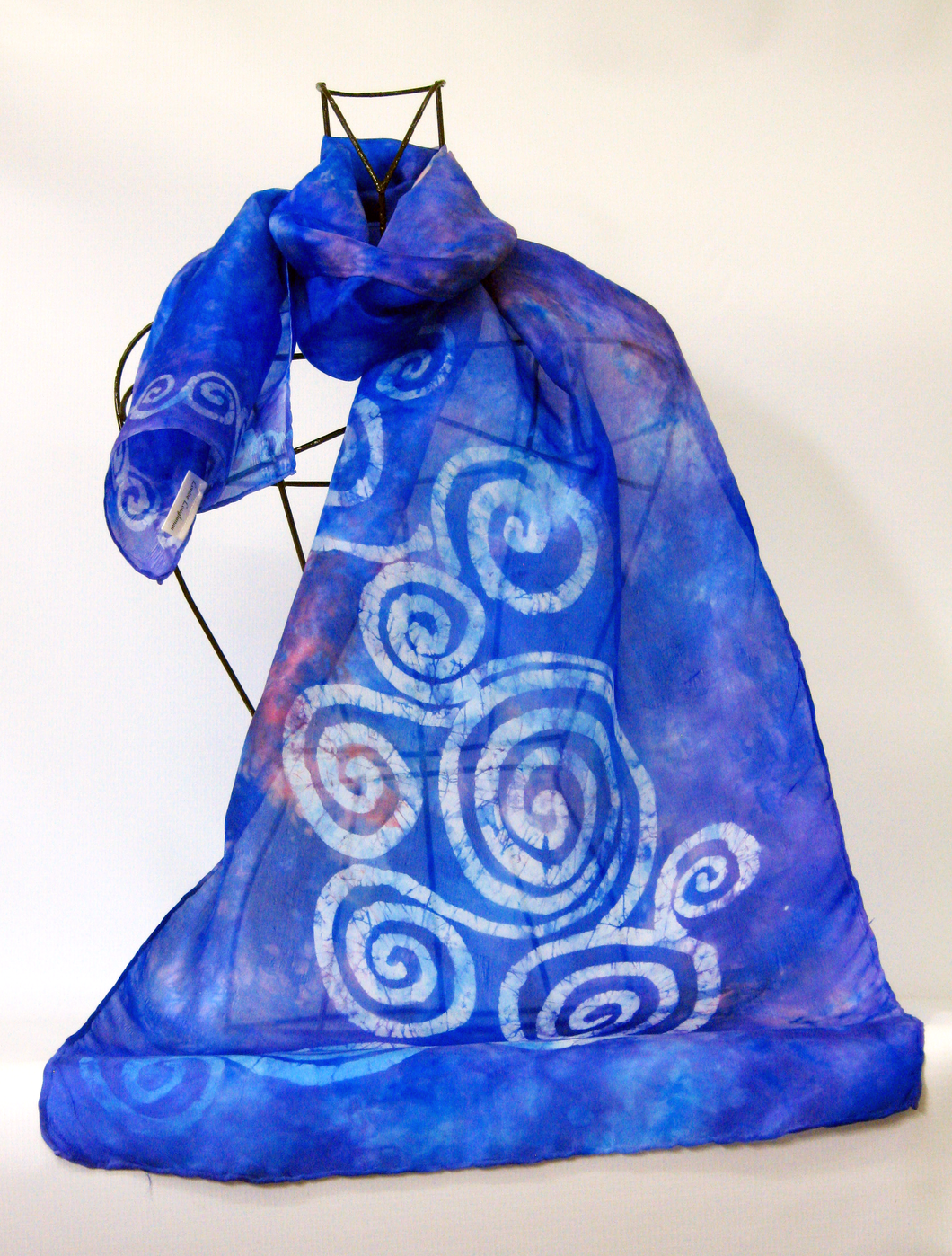A Silk Scarf Light Weight Celtic Lilac blues