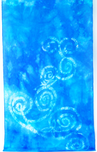 Load image into Gallery viewer, Silk Scarf Light Weight Celtic Blue Turquoise
