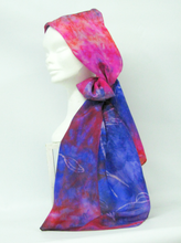 Load image into Gallery viewer, Silk Scarf The Purple Swallow
