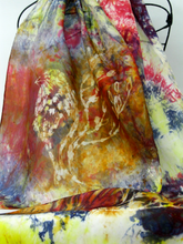 Load image into Gallery viewer, Silk Habotai Scarf The Rustic Gold Finch

