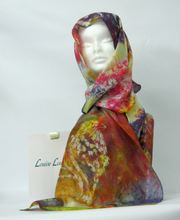 Load image into Gallery viewer, Silk Habotai Scarf The Rustic Gold Finch

