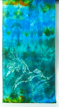 Load image into Gallery viewer, Silk Habotai Scarf The Teal Kingfisher
