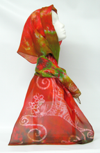Load image into Gallery viewer, Silk Scarf The Red Tree of Life
