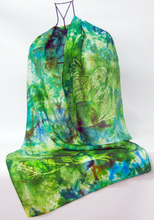 Load image into Gallery viewer, Silk Habotai Scarf The Green Finch
