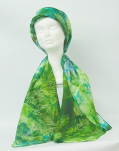 Silk Habotai Scarf The Green Finch