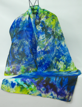 Load image into Gallery viewer, Silk Habotai Scarf The Violet BlueTit

