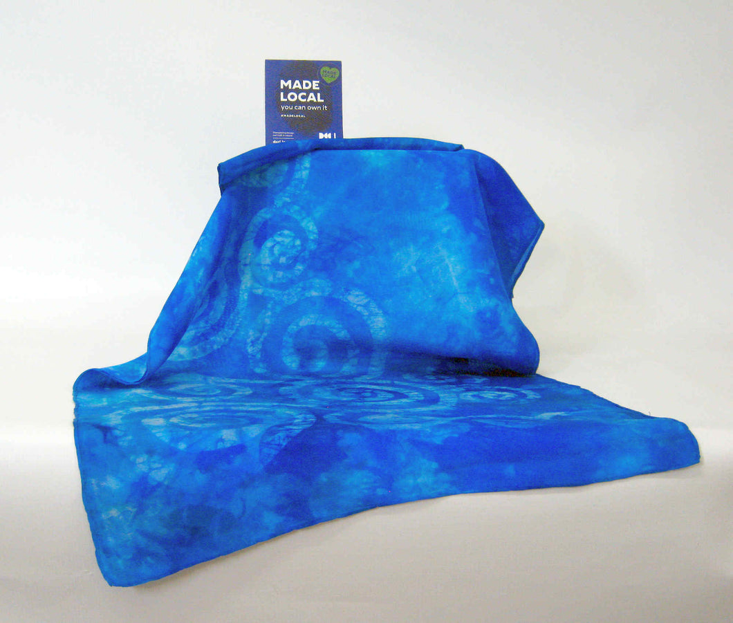 Silk Scarf Celtic Blue Skies