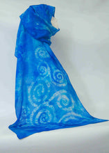 Load image into Gallery viewer, Silk Scarf Celtic Blue Skies

