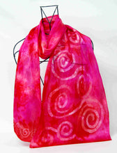 Load image into Gallery viewer, Silk Satin Scarf Celtic Scarlet Fuschia
