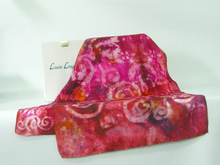 Load image into Gallery viewer, Silk Habotai Scarf Celtic Fire Fuschia
