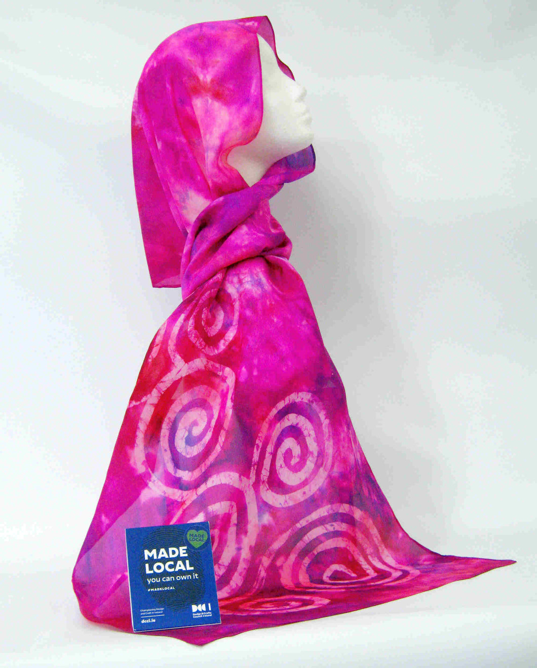 Silk Scarf Celtic Pink Fuschia