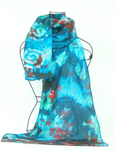 Load image into Gallery viewer, Silk Scarf Celtic Green Christmas Forrest
