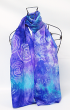 Load image into Gallery viewer, Silk Scarf Celtic Lilac Aqua
