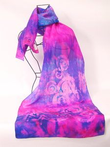 Silk Scarf Celtic Pink and Lilac Dream
