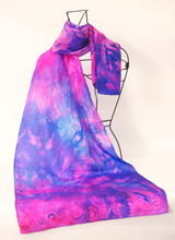 Load image into Gallery viewer, Silk Scarf Celtic Pink and Lilac Dream
