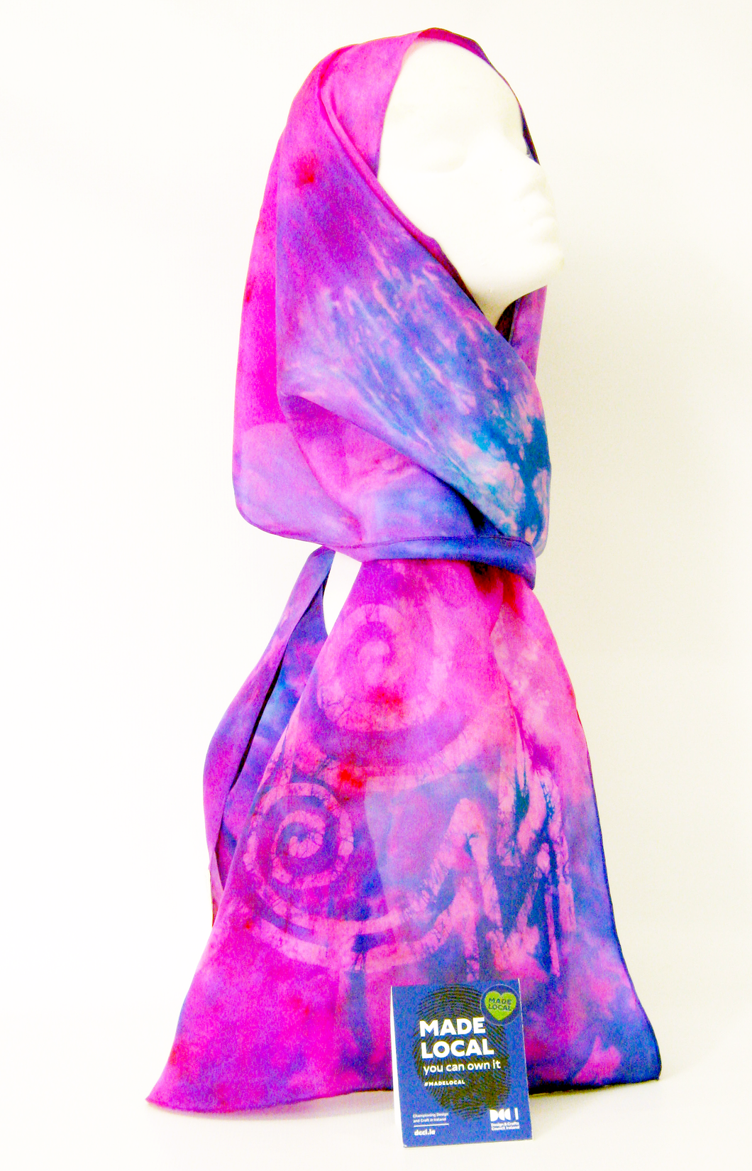 Silk Scarf Celtic Pink and Lilac Dream