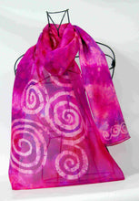 Load image into Gallery viewer, Silk Scarf Celtic Pink Fuschia
