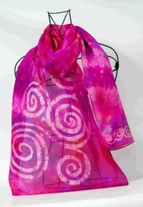 Silk Scarf Celtic Pink Fuschia