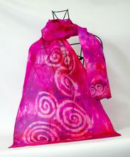 Load image into Gallery viewer, Silk Scarf Celtic Pink Fuschia
