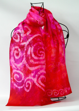 Load image into Gallery viewer, a_dramatic_pink_scarf_that_is_stand_out_fashion_accesory
