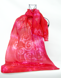 Silk Scarf Celtic Scarlet Surprise