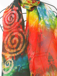 Silk Scarf Celtic Sunset Forrest