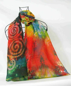 Silk Scarf Celtic Sunset Forrest